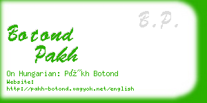 botond pakh business card